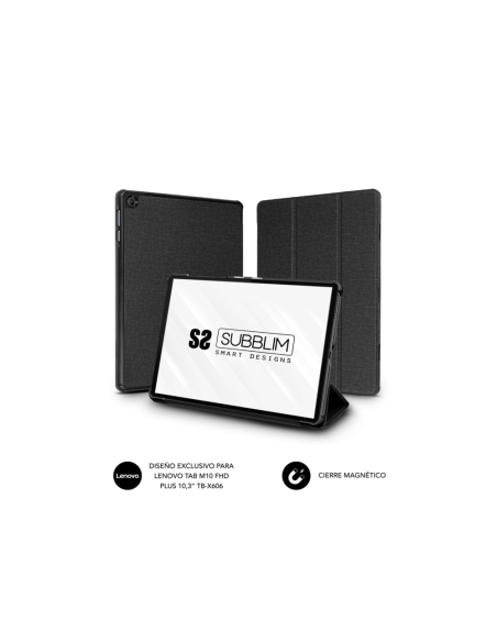 SUBBLIM Funda Tablet Shock Case Compatible con Lenovo Tab M10 Fhd Plus TbX606 Negro