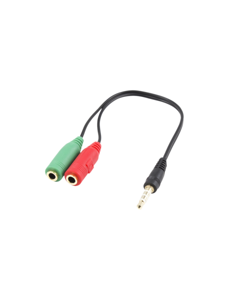 Ewent EC1640 cable de audio 0,15 m 3,5mm 2 x 3.5mm Negro, Verde, Rojo