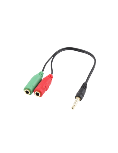 Ewent EC1640 cable de audio 0,15 m 3,5mm 2 x 3.5mm Negro, Verde, Rojo