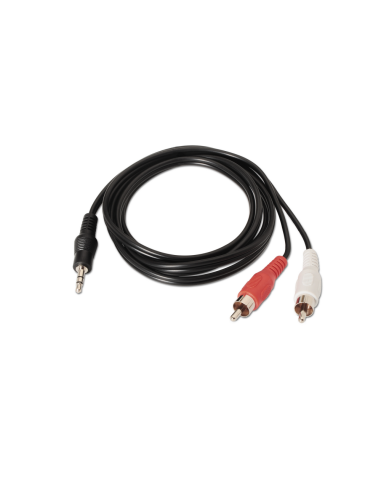 AISENS A128-0147 cable de audio 1,5 m 3,5mm 2 x RCA Negro