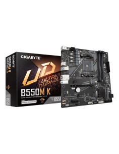 GIGABYTE B550M K Placa base - Procesadores AMD Ryzen 5000, hasta 4733 MHz DDR4, 1xPCIe 4.0 + 1xPCIe 3.0 M.2, LAN 1GbE, USB 3.2 G 2