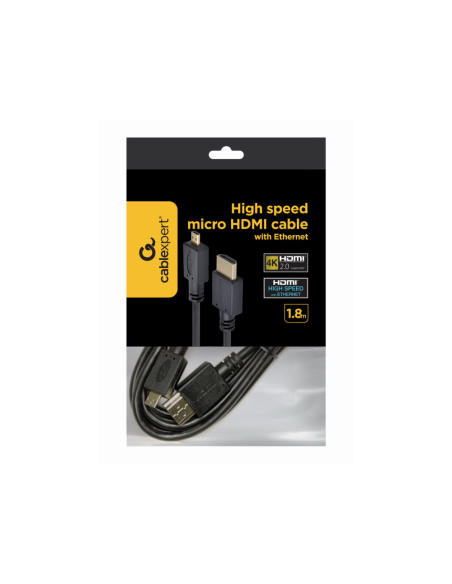 Gembird 1.8m HDMI-M/micro HDMI-M cable HDMI 1,8 m HDMI tipo A (Estándar) HDMI tipo D (Micro) Negro