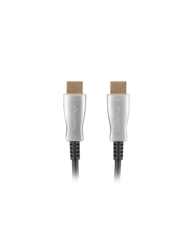 Lanberg CA-HDMI-20FB-0800-BK cable HDMI 80 m HDMI tipo A (Estándar) Negro, Plata