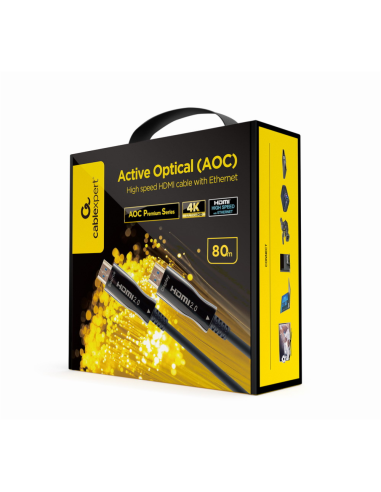 Gembird CCBP-HDMI-AOC-80M-02 cable HDMI HDMI tipo A (Estándar) Negro