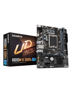 GIGABYTE H610M K DDR4 Placa base - Compatible con procesadores Intel Core 14th Gen CPUs, 3+1+1 Phases Hybrid Power Design, up to