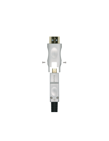 AISENS Cable HDMI V2.0 AOC Desmontable Premium Alta Velocidad / HEC 4k@60Hz 4:4:4 18Gbps, A/M-D/A/M, Negro, 20m