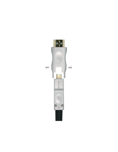 AISENS Cable HDMI V2.0 AOC Desmontable Premium Alta Velocidad / HEC 4k@60Hz 4:4:4 18Gbps, A/M-D/A/M, Negro, 20m