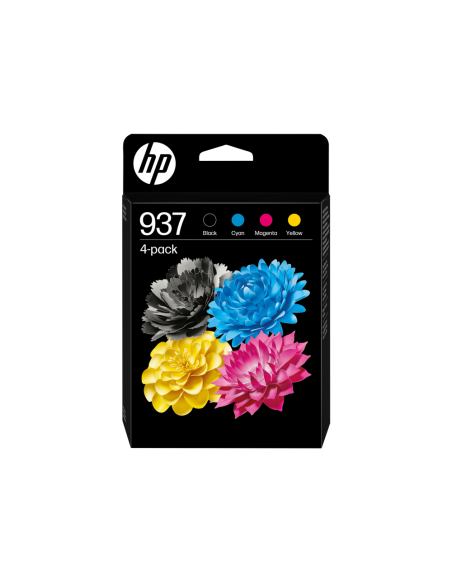 HP Paquete de 4 Cartuchos de Tinta Original 937 CMYK