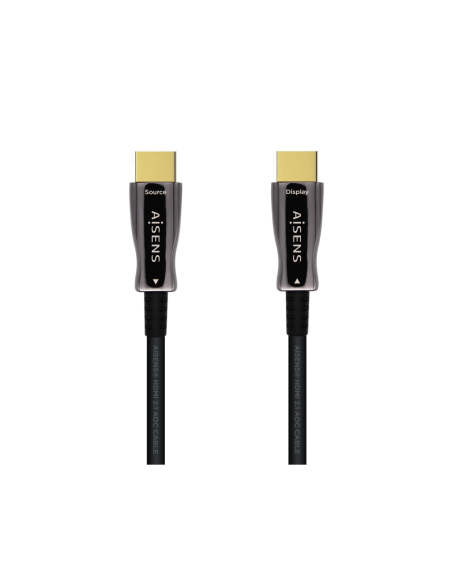 AISENS Cable HDMI V2.1 AOC Ultra Alta Velocidad / HEC 8k@60Hz 4k@120Hz 4:4:4 48Gbps, A/M-A/M, Negro, 15m