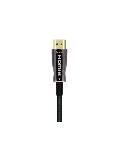 AISENS Cable HDMI V2.1 AOC Ultra Alta Velocidad / HEC 8k@60Hz 4k@120Hz 4:4:4 48Gbps, A/M-A/M, Negro, 20m