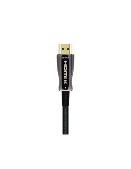 AISENS Cable HDMI V2.1 AOC Ultra Alta Velocidad / HEC 8k@60Hz 4k@120Hz 4:4:4 48Gbps, A/M-A/M, Negro, 30m
