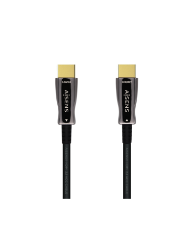 AISENS Cable HDMI V2.1 AOC Ultra Alta Velocidad / HEC 8k@60Hz 4k@120Hz 4:4:4 48Gbps, A/M-A/M, Negro, 50m