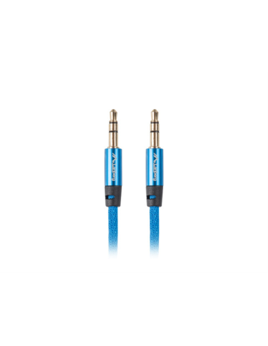 Lanberg CA-MJMJ-10CU-0020-BL cable de audio 2 m 3,5mm Azul