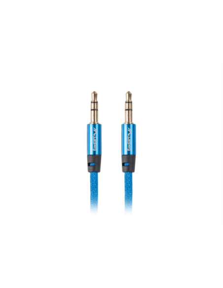 Lanberg CA-MJMJ-10CU-0010-BL cable de audio 1 m 3,5mm Azul