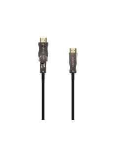 AISENS Cable Hdmi V2.1 AOC Desmontable Ultra Alta Velocidad / Hec 8K@60Hz 4K@120Hz 4:4:4 48Gbps, A/M-D/A/M, Negro, 15M 2