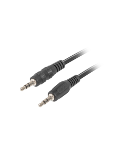 Lanberg CA-MJMJ-10CC-0020-BK cable de audio 2 m 3,5mm Negro