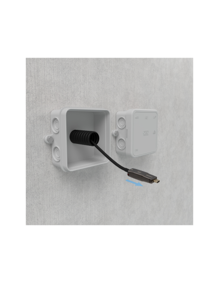 AISENS Cable Hdmi V2.1 AOC Desmontable Ultra Alta Velocidad / Hec 8K@60Hz 4K@120Hz 4:4:4 48Gbps, A/M-D/A/M, Negro, 15M