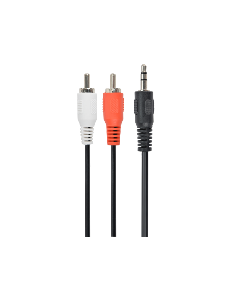 Gembird 2.5m, 3.5mm/2xRCA, M/M cable de audio 2,5 m 3,5mm Negro, Rojo, Blanco
