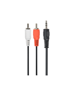 Gembird 5m, 3.5mm/2xRCA, M/M cable de audio 3,5mm Negro, Rojo, Blanco