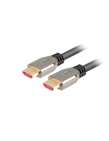 Lanberg CA-HDMI-30CU-0010-BK cable HDMI 1 m HDMI tipo A (Estándar) Negro, Plata