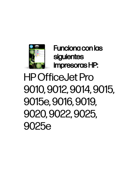 HP Paquete de 4 cartuchos de tinta Original 963 negro/cian/magenta/amarillo