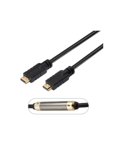 AISENS Cable HDMI V2.0 Premium alta velocidad / HEC 4k@60Hz 18Gbps con repetidor, A/M-A/M, Negro, 25 m
