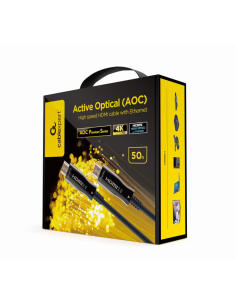 Gembird CCBP-HDMI-AOC-50M-02 cable HDMI HDMI tipo A (Estándar) Negro