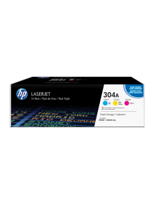HP Pack de ahorro de 3 cartuchos de tóner original LaserJet 304A cian/magenta/amarillo