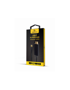 Gembird A-CM-HDMIM-02 adaptador de cable de vídeo 2 m USB Tipo C HDMI Negro