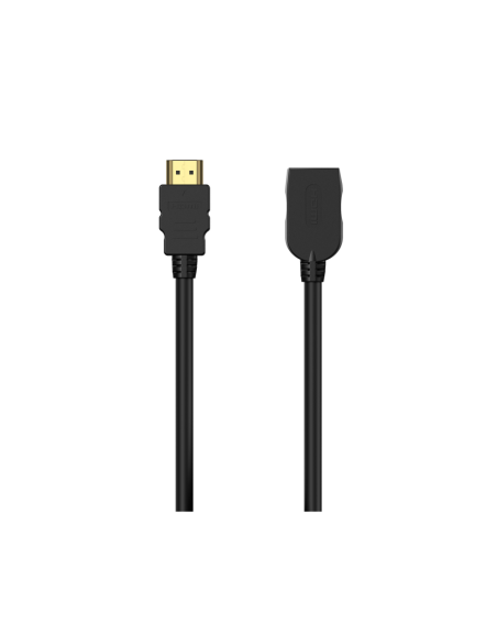 AISENS Cable HDMI V2.0 Prolongador Premium Alta Velocidad / Hec 4K@60Hz 18Gbps, A/M-A/H, Negro, 1.0M