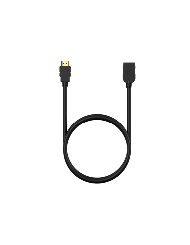 AISENS Cable HDMI V2.0 Prolongador Premium Alta Velocidad / Hec 4K@60Hz 18Gbps, A/M-A/H, Negro, 1.0M