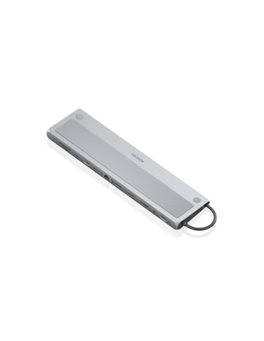 AISENS ASUC-12P020-GR base para portátil y replicador de puertos Alámbrico USB 3.2 Gen 1 (3.1 Gen 1) Type-C