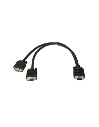 AISENS A113-0081 cable VGA 0,45 m VGA (D-Sub) 2 x VGA (D-Sub) Negro