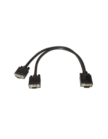 AISENS A113-0081 cable VGA 0,45 m VGA (D-Sub) 2 x VGA (D-Sub) Negro