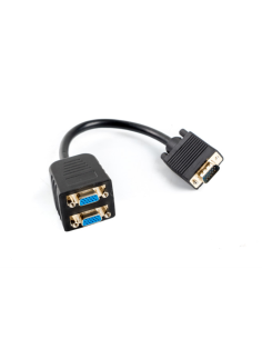 Lanberg AD-0020-BK cable VGA 0,2 m VGA (D-Sub) 2 x VGA (D-Sub) Negro
