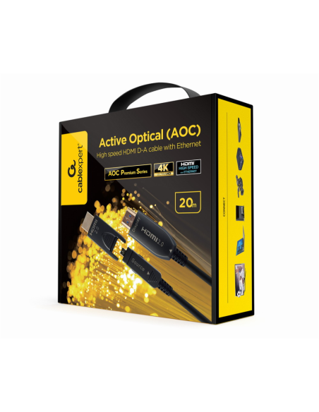 Gembird CCAP-HDMIDD-AOC-30M cable HDMI HDMI Type-A/HDMI Type-D Negro