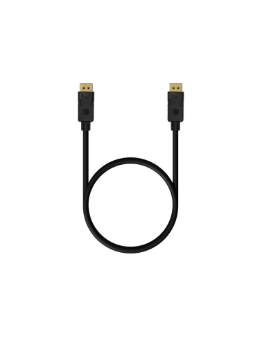 AISENS Cable DISPLAYPORT V1.2 4K@60Hz, DP/M-DP/M, Negro, 0.5M