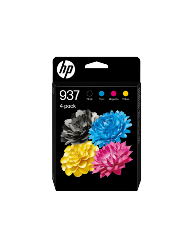 HP Paquete de 4 Cartuchos de Tinta Original 937 CMYK