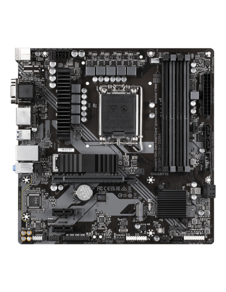 GIGABYTE B760M DS3H DDR4 Placa base - Soporta CPUs Intel Core de 14ª generación, VRM digital de 6+2+1 fases, hasta 5333MHz DDR4 