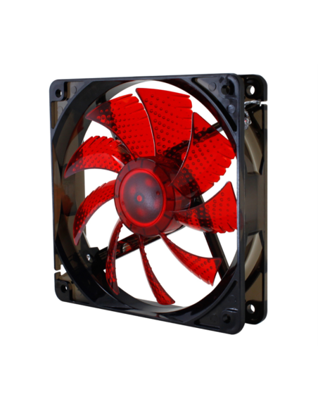 NOX Coolfan NXCFAN120LR sistema de refrigeración para ordenador Carcasa del ordenador Ventilador 12 cm Negro, Rojo