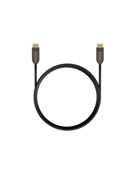 AISENS Cable DISPLAYPORT AOC V1.4 8K@60Hz 4K@120Hz 4:4:4 32.4Gbps, DP/M-DP/M, Negro, 30M
