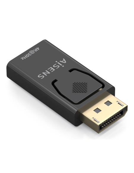 AISENS Conversor Displayport A HDMI 4K@30Hz, DP/M-HDMI/H, Negro