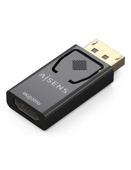AISENS Conversor Displayport A HDMI 4K@30Hz, DP/M-HDMI/H, Negro