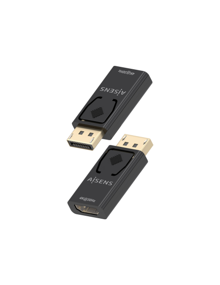AISENS Conversor Displayport A HDMI 4K@30Hz, DP/M-HDMI/H, Negro