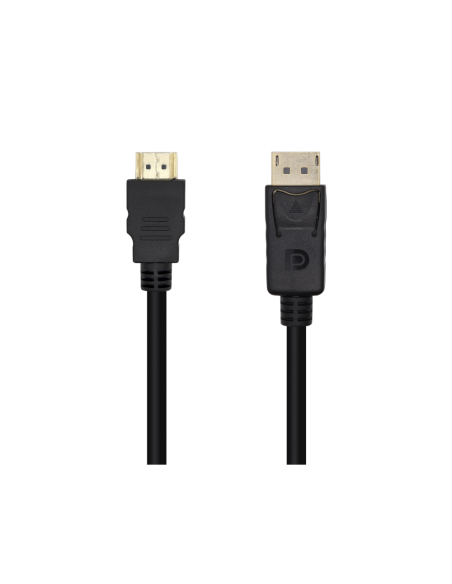 AISENS Cable Conversor DisplayPort A HDMI, DP/M-HDMI/M, Negro, 1.0m