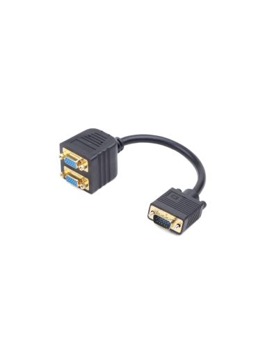 Gembird CC-VGAX2-20CM cable VGA 0,2 m VGA (D-Sub) 2 x VGA (D-Sub) Negro