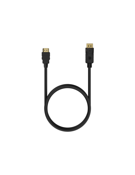AISENS Cable Conversor DISPLAYPORT a HDMI, DP/M-HDMI/M, Negro, 0.5M