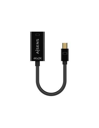 AISENS Conversor Mini DP V1.2 a HDMI V1.4 4K@30Hz, MDP/M-HDMI A/H, Negro, 15CM