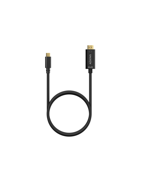 AISENS Cable Conversor USB-C A HDMI 4K@30Hz, USB-C/M-HDMI/M, Negro, 1.8M