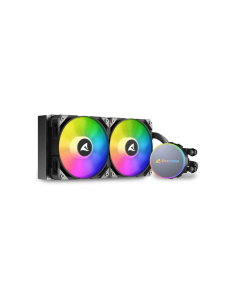 Sharkoon S70 rgb Carcasa del ordenador, Procesador Sistema de refrigeración líquida todo en uno 12 cm Negro 1 pieza(s)